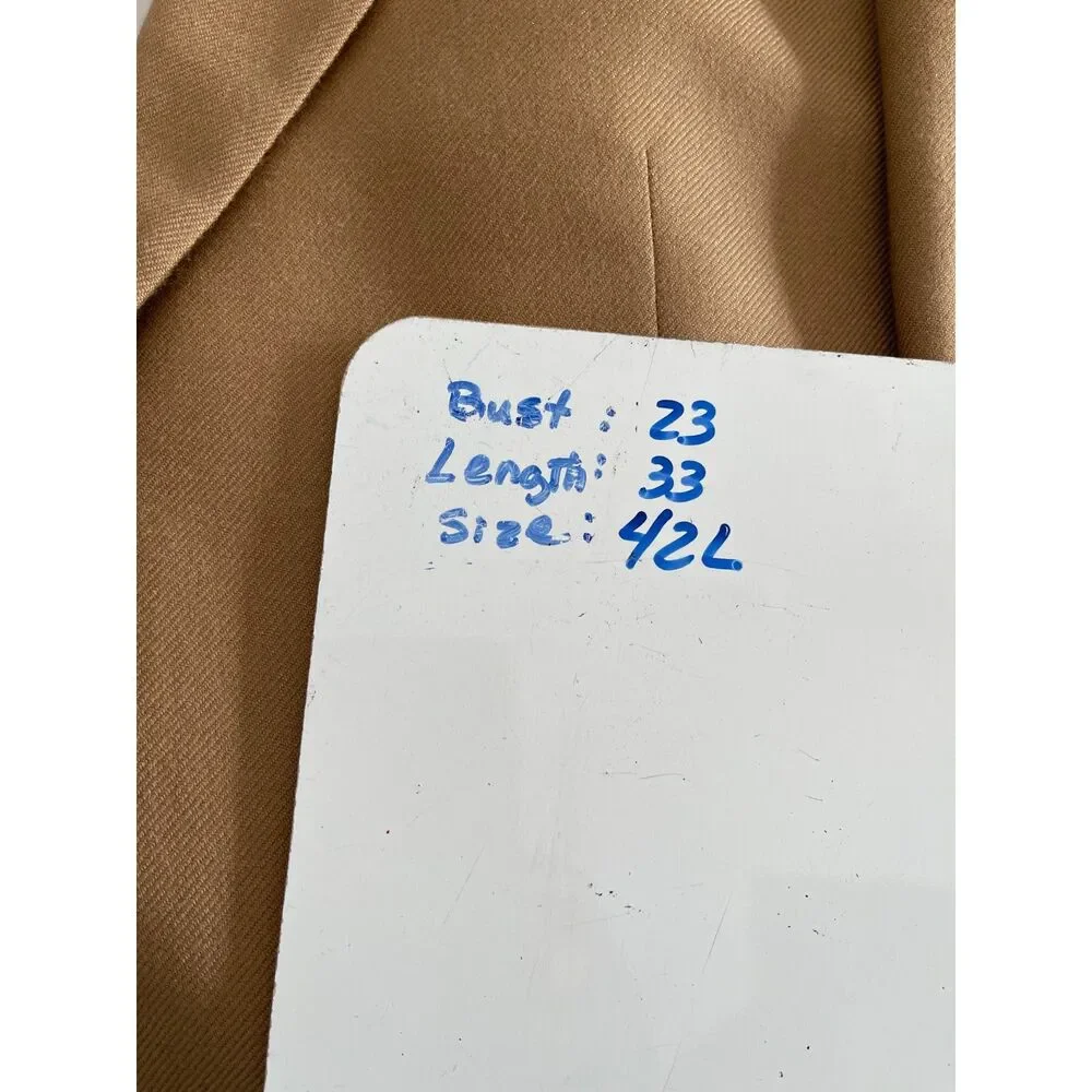 Hart Schaffner Marx Gold Trumpeter Loro Piana Sport Coat Blazer Cashmere 42L VTG